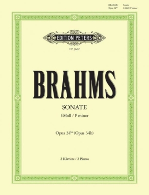 C.F. Peters Corporation - Sonata for 2 Pianos in F minor,  Op. 34b - Brahms - Piano Duet (2 Pianos, 4 Hands) - Book