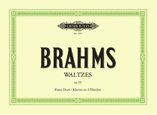 C.F. Peters Corporation - Waltzes Op. 39 for Piano Duet - Brahms - Piano Duet (1 Piano, 4 Hands) - Book