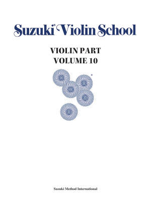 Suzuki Violin School, Volume 10 (International Edition) - Suzuki - Violin - Book
