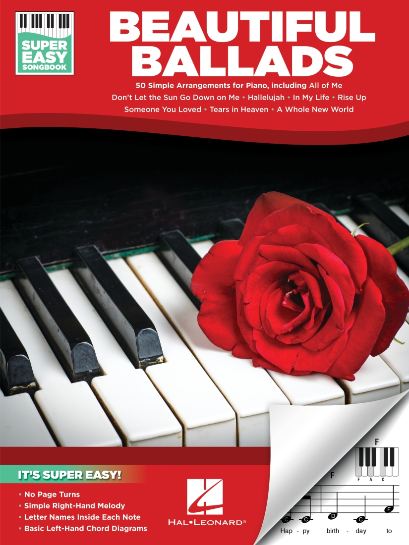 Beautiful Ballads: Super Easy Songbook - Easy Piano - Book