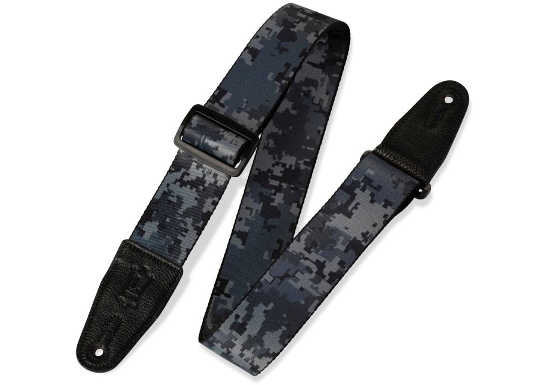 2 Polyester Guitar Strap - Grey Camo