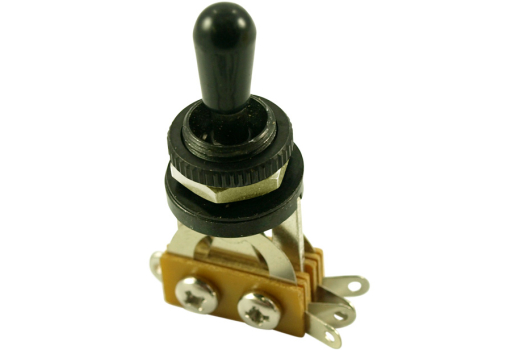 3-Position Toggle Switch for Les Paul Style Guitars - Black with Black Tip
