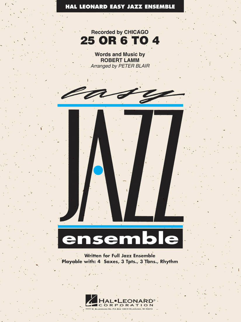 25 or 6 to 4 - Lamm/Blair - Jazz Ensemble - Gr. 2