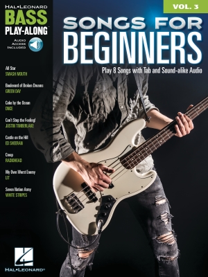 Songs for Beginners: Bass Play-Along Volume 59 - Bass Guitar TAB - Book/Audio Online
