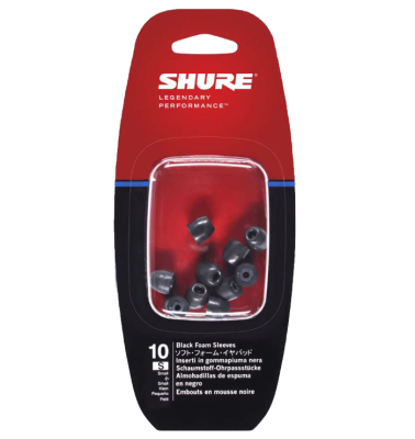 Shure - EABKF1 Earphone Foam Sleeve Replacements  (10 Pack) - Small