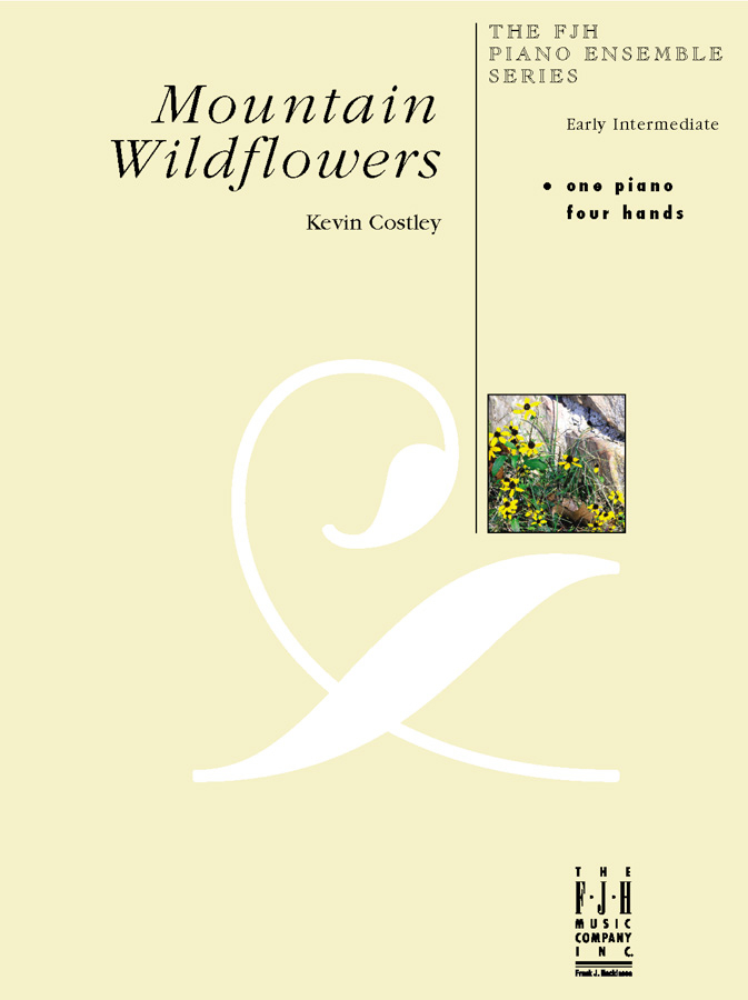 Mountain Wildflowers - Costley - Piano Duet (1 Piano, 4 Hands) - Sheet Music
