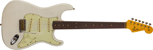 Fender Custom Shop - Stratocaster 64 JourneymanRelic  touche en palissandre (fini Aged Olympic White)
