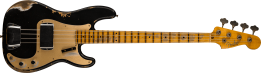 Fender Custom Shop - PrecisionBass 58 HeavyRelic  manche en rable (fini Aged Black)