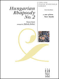 Hungarian Rhapsody No. 2 - Liszt/Bober - Piano Duet (1 Piano, 4 Hands) - Sheet Music
