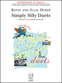 Simply Silly Duets - Olson - Piano Duet (1 Piano, 4 Hands) - Book