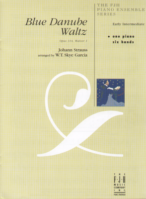Blue Danube Waltz - Strauss/Garcia - Piano Trio (1 Piano, 6 Hands) - Sheet Music