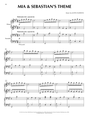 La La Land - Hurwitz/Paul/Pasek - Piano Duet (1 Piano, 4 Hands) - Book