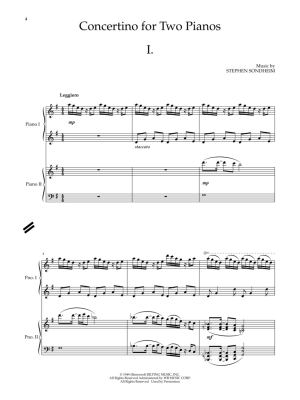 Concertino for Two Pianos - Sondheim - Piano Duet (2 Pianos, 4 Hands) - Book (2 Copies)