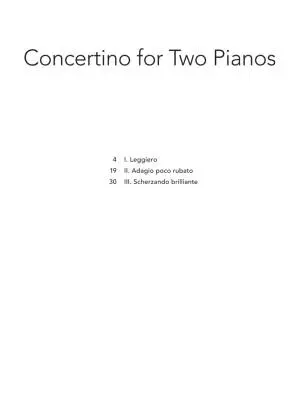 Concertino for Two Pianos - Sondheim - Piano Duet (2 Pianos, 4 Hands) - Book (2 Copies)