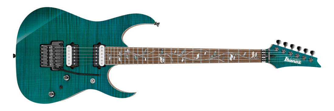 RG8520 J. Custom Electric Guitar with Case - Green Emerald