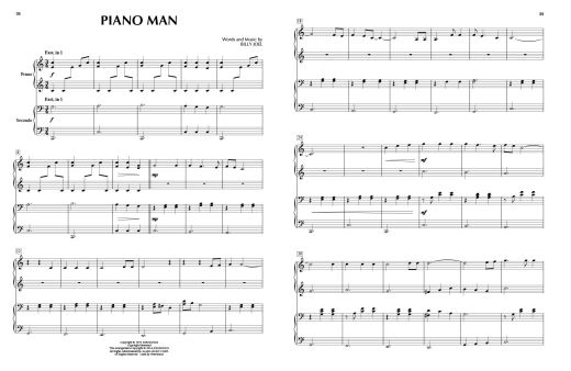 Billy Joel for Piano Duet - Piano Duet (1 Piano, 4 Hands) - Book