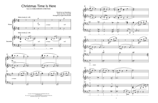 Christmas Time Is Here - Rocherolle  - Piano Duet (1 Piano, 4 Hands) - Book
