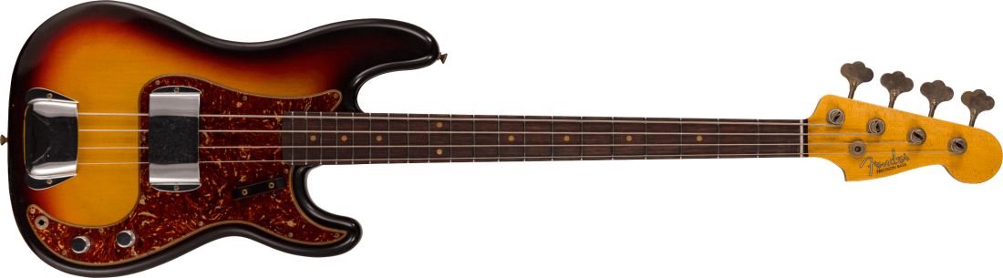 \'63 Precision Bass Journeyman Relic, Rosewood Fingerboard - Aged 3-Colour Sunburst