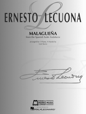 Hal Leonard - Malaguena from the Spanish Suite Andalucia - Lecuona/Sucra - Piano Duet (1 piano, 4 hands) - Sheet Music