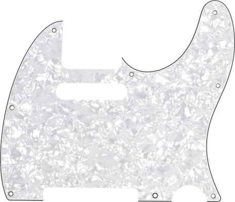 Fender - 8-Hole Modern Telecaster Pickguard, 4-Ply - White Pearl