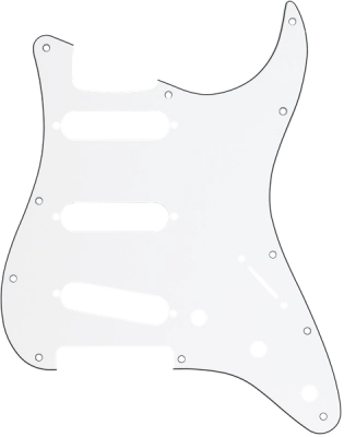 Fender - 11-Hole Modern-Style Stratocaster S/S/S Pickguard, 3-Ply - White/Black/White