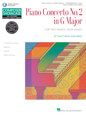 Hal Leonard - Concerto No. 2 in G Major - Edwards - Piano Duet (2 Pianos, 4 Hands) - Book/Audio Online