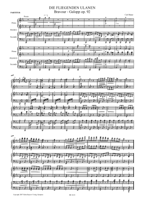 Die Fliegenden Ulanen (The Flying Lancers), op. 92 - Hause - Piano Quartet (2 Pianos, 8 Hands) - Parts Set
