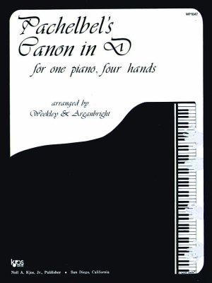 Canon In D - Pachelbel /Weekley /Arganbright - Piano Duet (1 Piano, 4 Hands) - Sheet Music