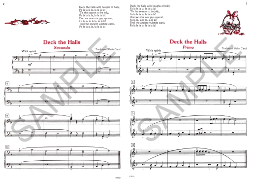 Christmas Duets, Level 2 - Bastien - Piano Duet (1 Piano, 4 Hands) - Book
