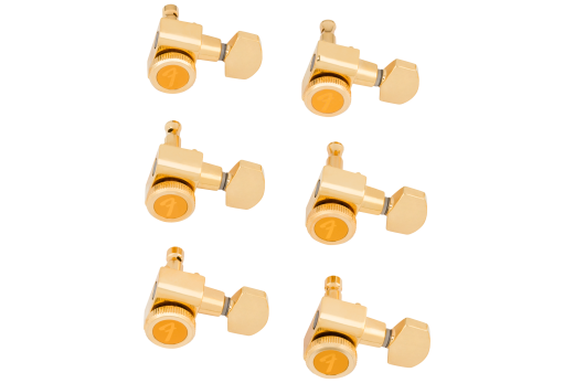 Fender - Locking Stratocaster/Telecaster Staggered Tuning Machines (Set of 6) - Gold