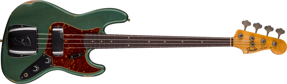 \'62 Jazz Bass Relic, Rosewood Fingerboard - Aged Sherwood Green Metallic