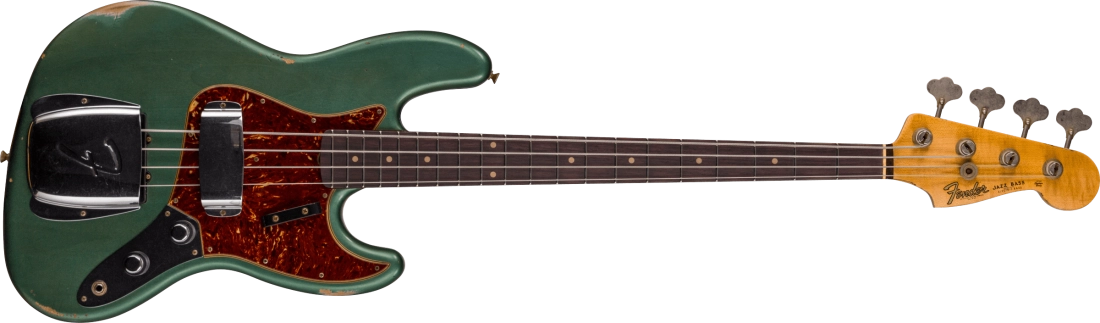 \'62 Jazz Bass Relic, Rosewood Fingerboard - Aged Sherwood Green Metallic