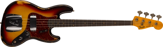 Fender Custom Shop - 62 Jazz Bass Relic, Rosewood Fingerboard - 3-Colour Sunburst