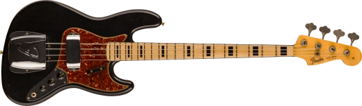 Fender Custom Shop - 68 Jazz Bass Journeyman Relic, Maple Fingerboard - Aged Black