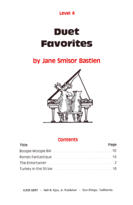 Duet Favorites, Level 4 - Bastien - Piano Duet (1 Piano, 4 Hands) - Book