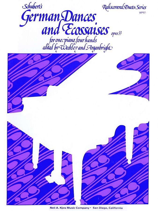 German Dances And Ecossaises, op. 33 - Schubert /Weekley /Arganbright - Piano Duet (1 Piano, 4 Hands) - Book