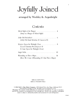 Joyfully Joined Christmas Duets - Weekley/Arganbright - Piano Duet (1 Piano, 4 Hands) - Book
