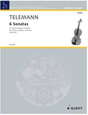 Schott - 6 Sonatas - Telemann - Violin/Piano - Book