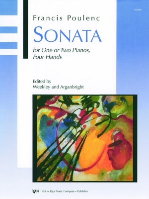 Kjos Music - Sonata Poulenc/Weekley/Arganbright Duo pour piano (1 ou 2pianos, 4mains) Partition individuelle