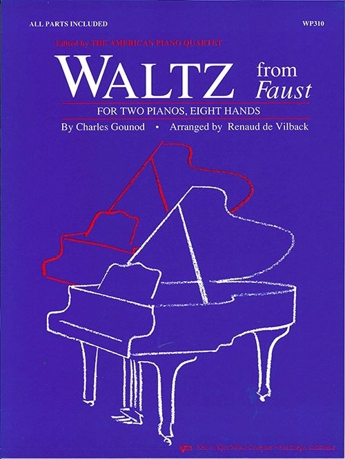 Waltz From Faust - Gounod/Vilback - Piano Quartet (2 Pianos, 8 Hands) - Book