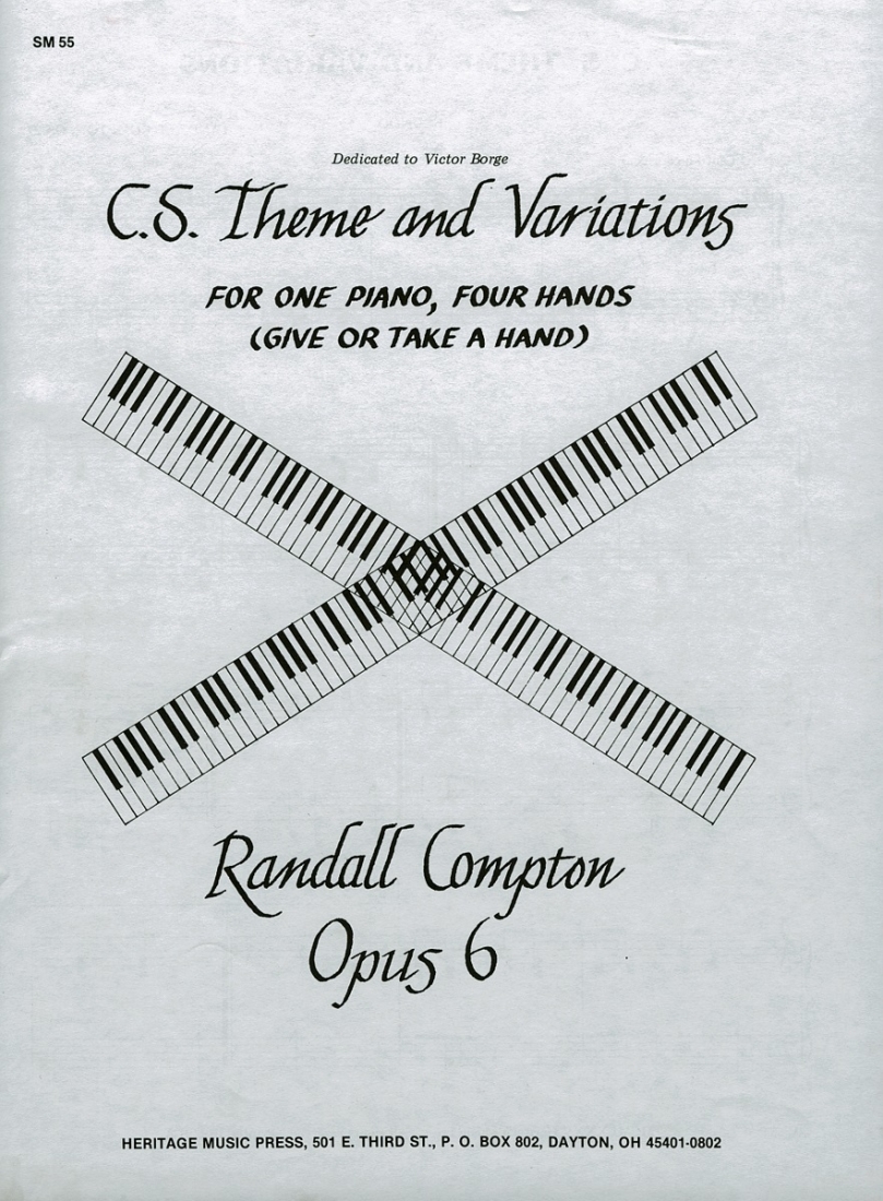 C. S. Theme and Variations, op. 6 - Compton - Piano Duet (1 Piano, 4 Hands) - Book