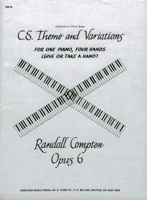 The Lorenz Corporation - C. S. Theme and Variations, op. 6 - Compton - Piano Duet (1 Piano, 4 Hands) - Book