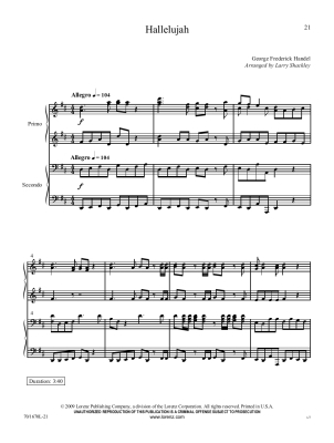 The Easter Messiah - Handel/Shackley - Piano Duet (1 Piano, 4 Hands) - Book