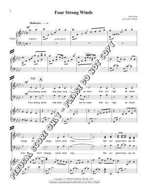 Four Strong Winds - Tyson/Nickel - SATB