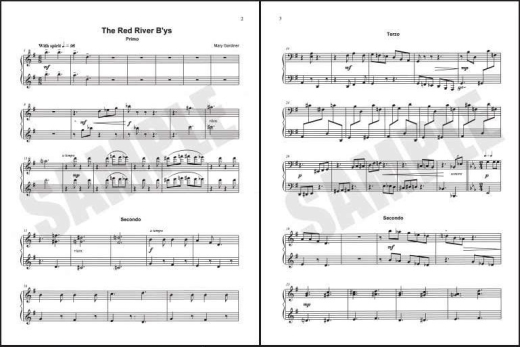 The Red River B\'ys - Gardiner - Piano Trio (1 Piano, 6 Hands) - Book
