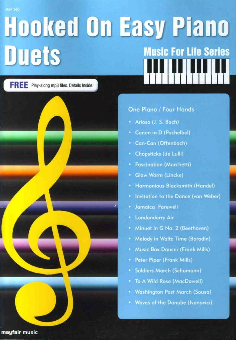 Hooked on Easy Piano Duets - Piano Duets (1 Piano, 2 Hands) - Book/Audio Online