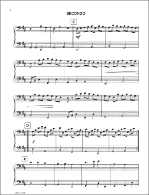 Canon in D - Pachelbel/Jackson - Piano Duet (1 Piano, 4 Hands) - Sheet Music