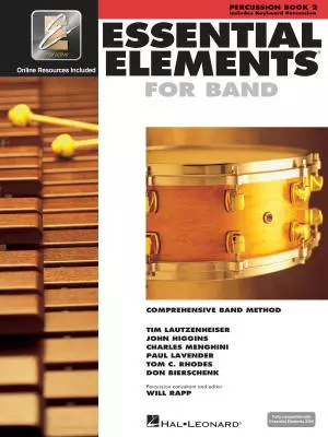 Essential Elements for Band Book 2 - Percussion - Book/Media Online (EEi)