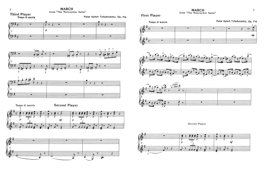 March from The Nutcracker Suite - Tchaikovsky/Clark - Piano Trio (1 Piano, 6 Hands) - Sheet Music