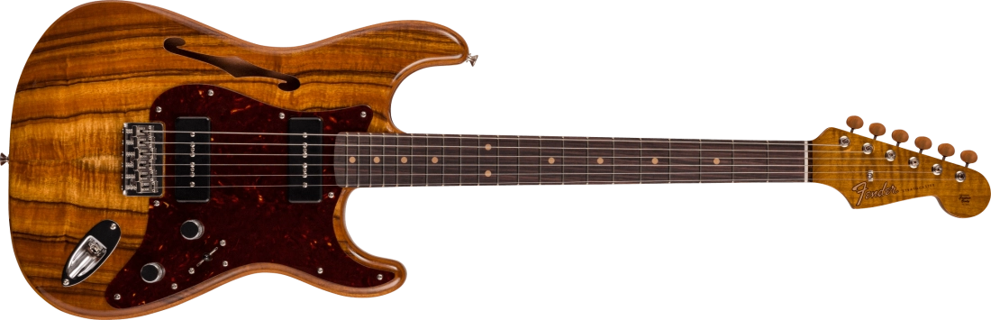 Artisan Dual P90 Koa Stratocaster NOS, Rosewood Fingerboard - Aged Natural